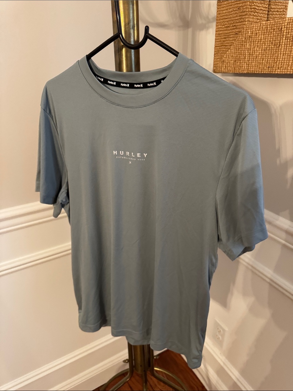 Hurley Slate Blue Minimal Logo Short Sleeve Tee